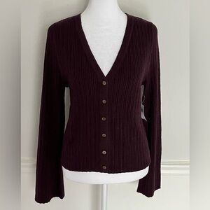 NWT Old Navy Ribbed Cardigan Sweater - Purple/Eggplant
